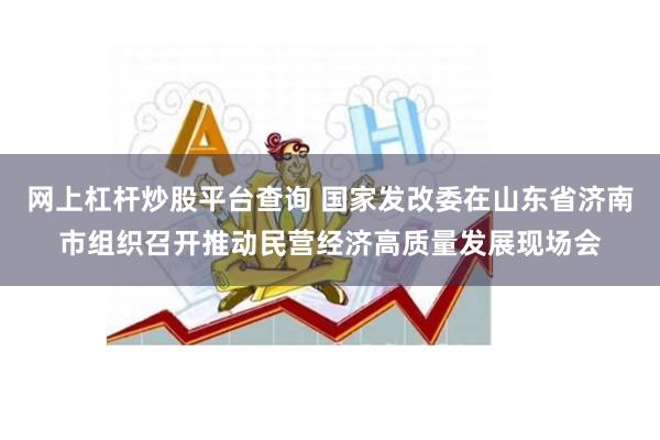 网上杠杆炒股平台查询 国家发改委在山东省济南市组织召开推动民营经济高质量发展现场会
