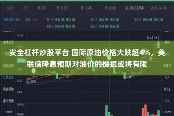 安全杠杆炒股平台 国际原油价格大跌超4%，美联储降息预期对油价的提振或将有限