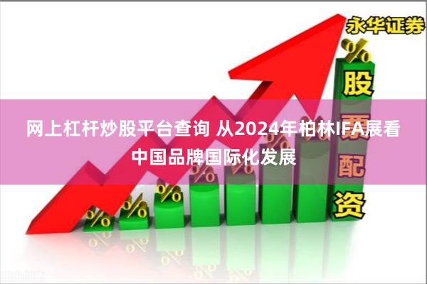 网上杠杆炒股平台查询 从2024年柏林IFA展看中国品牌国际化发展