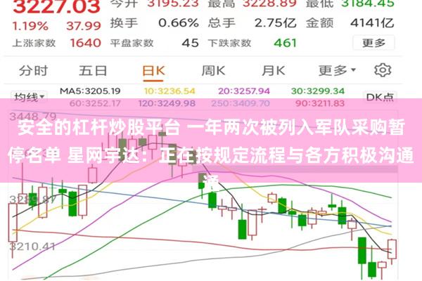 安全的杠杆炒股平台 一年两次被列入军队采购暂停名单 星网宇达：正在按规定流程与各方积极沟通