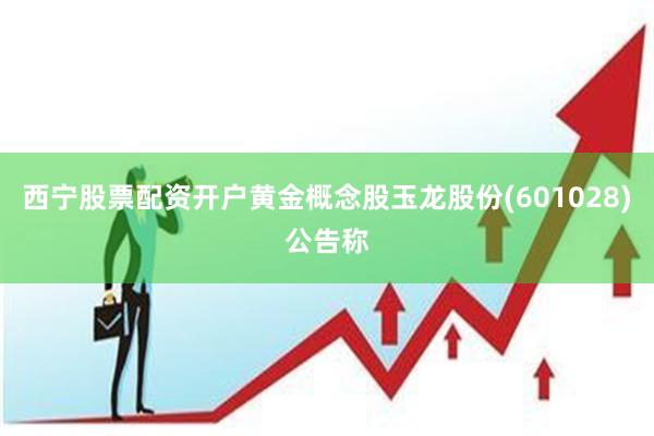 西宁股票配资开户黄金概念股玉龙股份(601028)公告称
